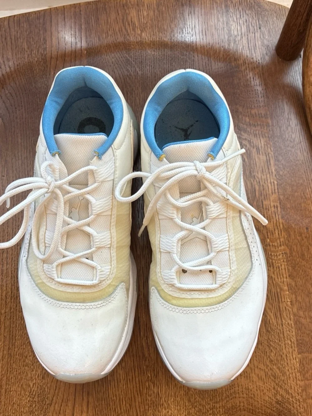 Jordan White and Light Blue Men’s Sneakers